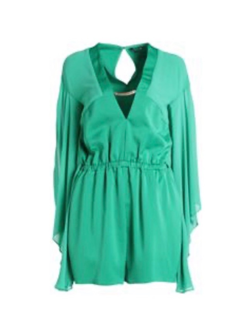 MARCIANO - “AUTHENTIC” “New”Emerald Green V-Neck Romper